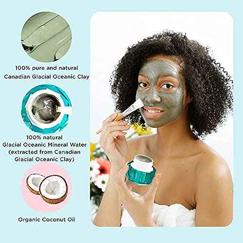 Bl'eau Glacial Oceanic Clay Mask - NSF Certified - Detox/Rehydrate/Repair, 50 g ? Net Wt. 1.8 oz