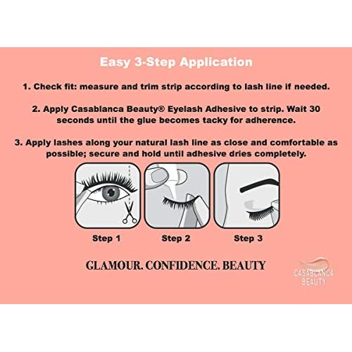 CASABLANCA BEAUTY | LUXE Faux Mink False Eyelashes - Classic Dame | Cruelty-free & Vegan Eyelashes, Soft Glam, Natural look, Reusable 15+ times - 1 Pair
