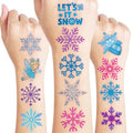 96 PCS Blue Snowflake Temporary Tattoos for Kids