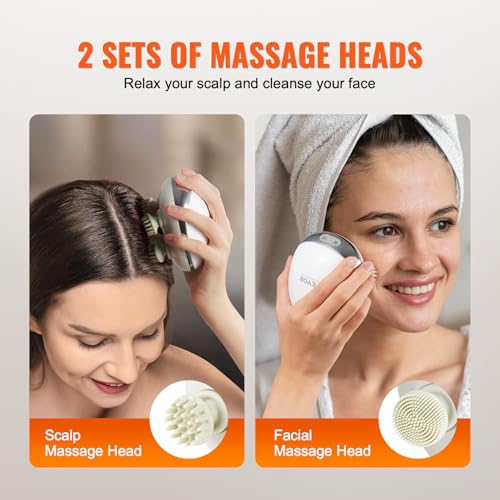 VEVOR Electric Scalp Massager with Heat & 8 Massage Heads