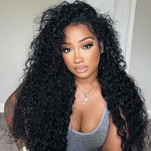 Water Wave Half Wig Human Hair 200% Density 3 in 1 Drawstring Seamless Flip Over With Adjustable String Invisible Hairline Headband Wig Beginner Friendly Glueless Wear and Go Human Hair Wig for Women