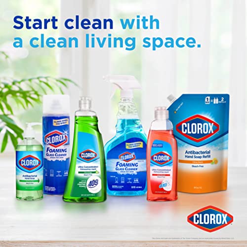 Clorox Antibacterial Liquid Hand Soap Refill, Strawberry Scent - Scented Hand Wash, Liquid Soap for Bathroom or Kitchen - Washes Away Dirt from Hands and Keeps Them Soft, 34 Fl Oz