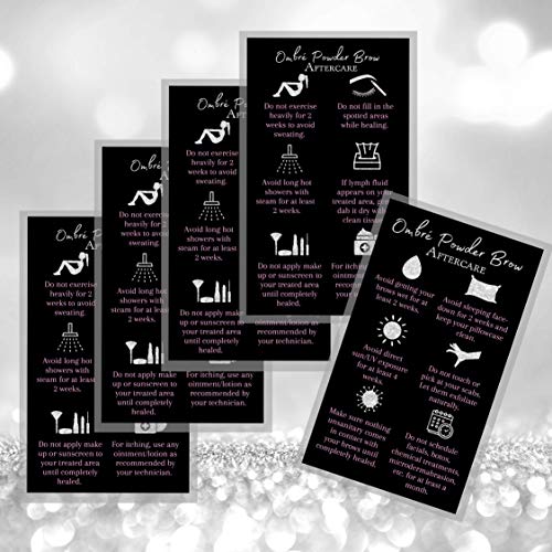 Ombre Powder Brow Aftercare Cards 50 Pack