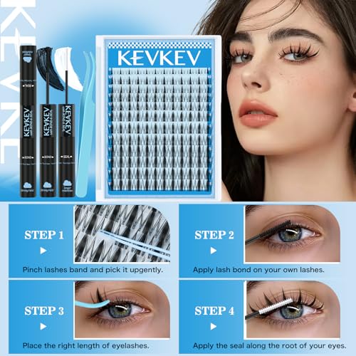 KevKev Fairy Lash Clusters Kit with Bond & Seal