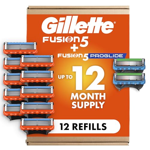 Gillette Fusion5 & ProGlide Razor Blade Refills, 12-Count Variety Pack