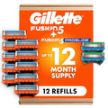 Gillette Fusion5 & ProGlide Razor Blade Refills, 12-Count Variety Pack