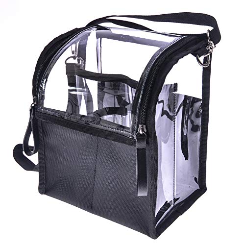 Trave Medium Makeup Brush Buddy Makeup Brush Holder Bag Cosmetic Kits Beauty Accessories Storage Organizer Bag with 4 Dividers & Shoulder Straps