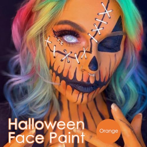 2pcs Orange Body Paint Stick & Lipstick - Waterproof Face & Eyeblack Makeup