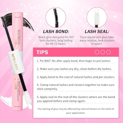 RITALASH DIY Lash Extension Kit 800pc Clusters 8-16mm