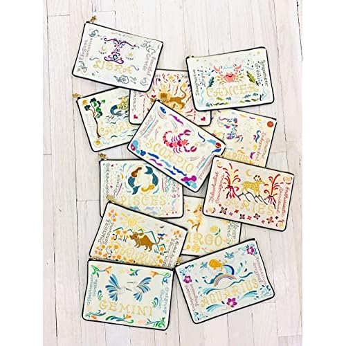 Catstudio Astrology Zipper Pouch, 5x7 Travel Toiletry Bag, Makeup Bag, Dog Treat Pouch, or Travel Purse