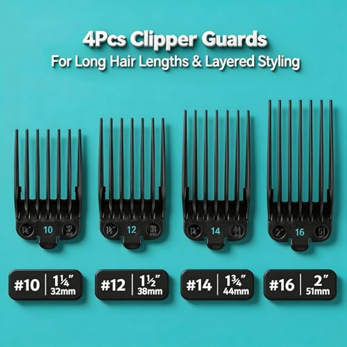 Wahl Clipper Guards Set 4-Piece Replacement Guides 1.25" to 2"