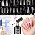 Beetles Gel Nail Kit with 500 Coffin Tips, UV Lamp & 5-in-1 Glue