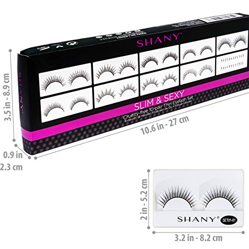 SHANY Reusable Eyelash Extension Set - 10 Styles Thin Collection
