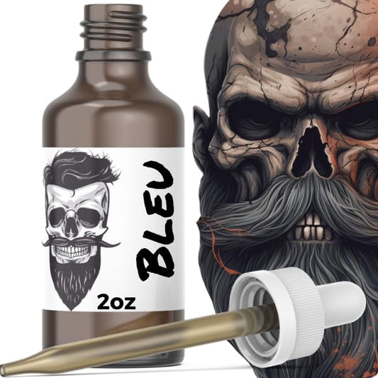 Frank FKSCENTS 2oz-Anti-Aging Beard Oil for Men | Premium, Designer-Inspired Scents | 11 Natural Oils, Plant Retinol, Castor Oil for Growth | Masculine Luxury (Bleu)