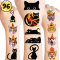 Black Cat Temporary Tattoos - 96 Pieces Party Favors