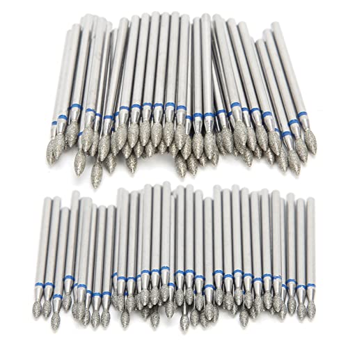 50Pcs Nail Drill Bits Set Professional Nail Polishing Head Manicure Gel Cuticle Remover for Manicure Pedicure Nails Salon Home Use(M-2.7MM)