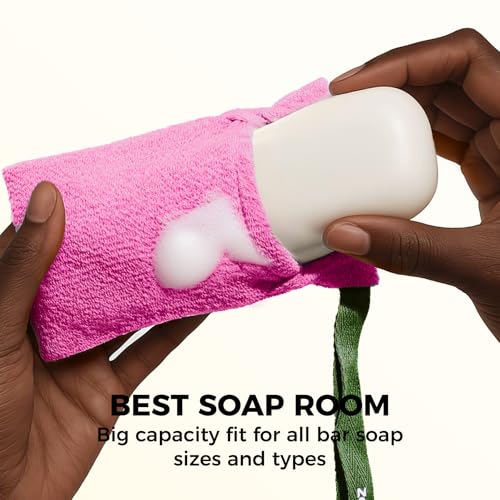ZOMCHI Soap Savers Bags for Bar Soap, 2-Pack Exfoliating Pouches
