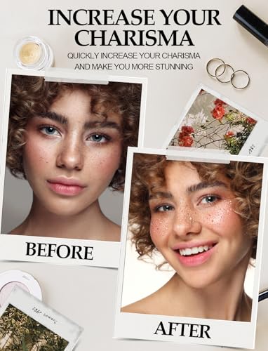Rose Gold Glitter Face Tattoo Stickers - 8pc Waterproof Sparkle Patches