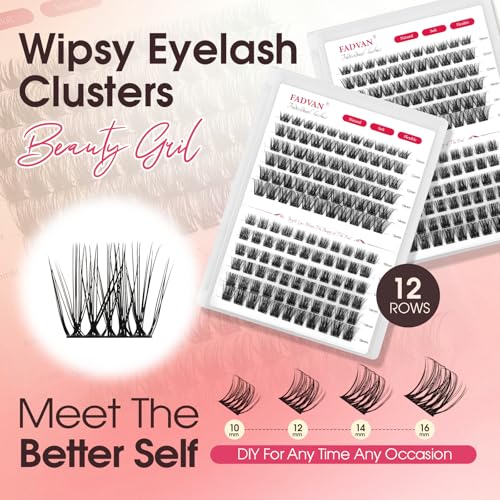 Lash Clusters by FADVAN - 144PC Reusable Eyelash Extensions DIY