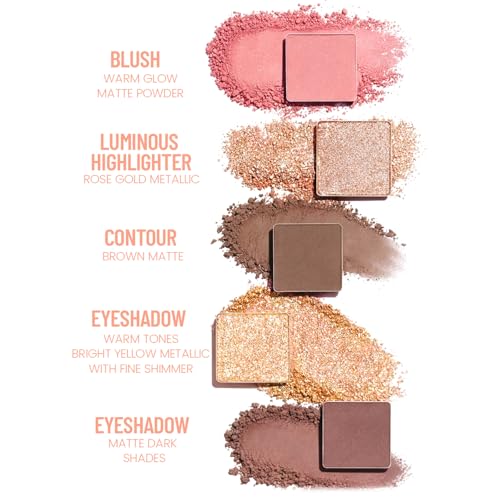 20-Color All-In-One Makeup Palette - Eyeshadow, Blush & Highlighter