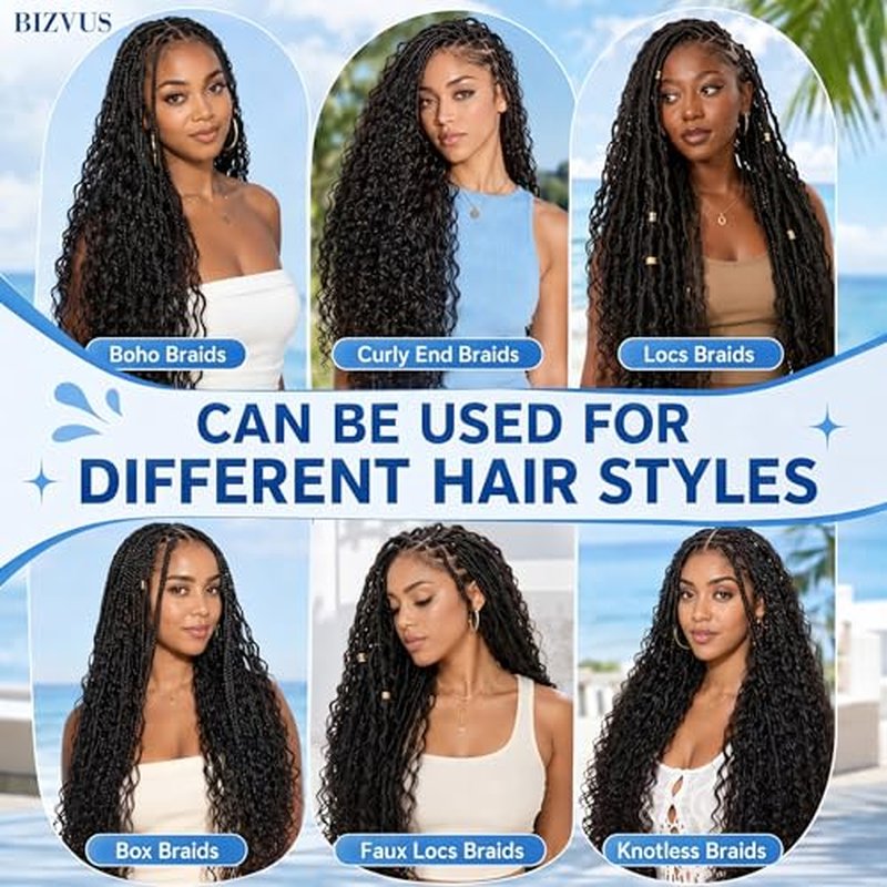 Boho Braiding Hair 110g Deep Wave Human Hair 18" Honey Blonde