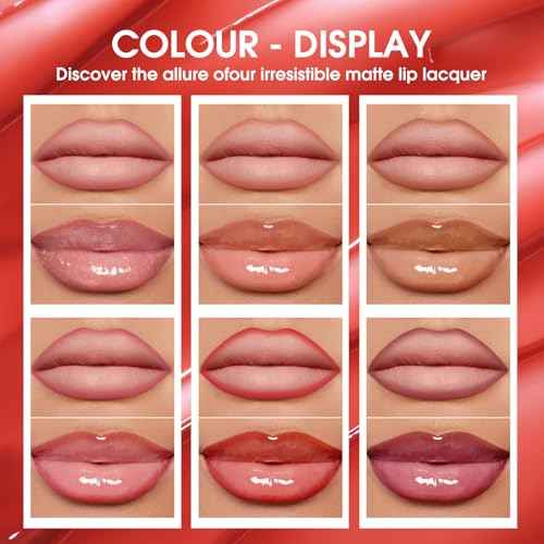 BestLand 12pcs Hydrating Lip Oils + Lip Liner Pencil Lip Combo Sets, 24H Long-Lasting Lip Kit with Lip Liner and Gloss, Nourishing, Non-Sticky Tinted Stain Lip Gloss Plumping Lip Oil Set for Women