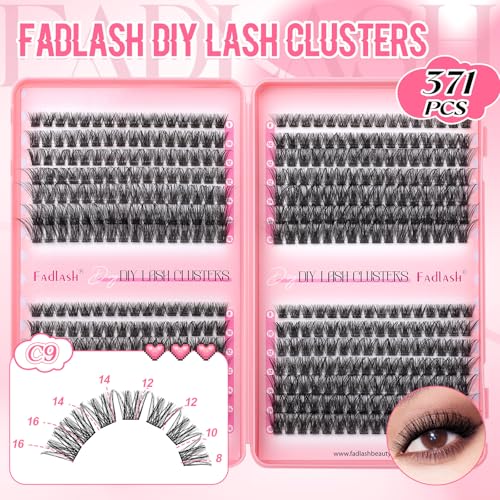 FADLASH D-Curl Eyelash Clusters 371PC Wispy Lash Extensions