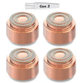 Rose Gold Replacement Heads for Flawless Facial Hair Remover Gen 3 - 4 Pack