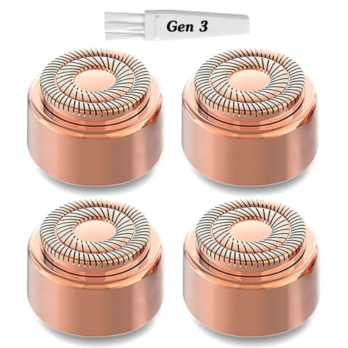 Rose Gold Replacement Heads for Flawless Facial Hair Remover Gen 3 - 4 Pack