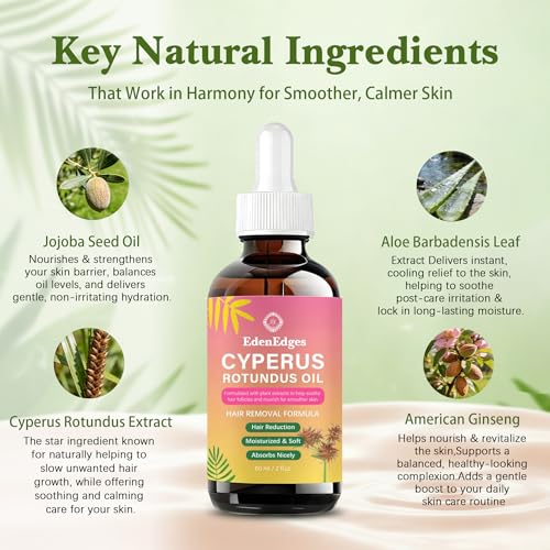 Cyperus Rotundus Hair Removal Oil - 60ml Natural Body Oil