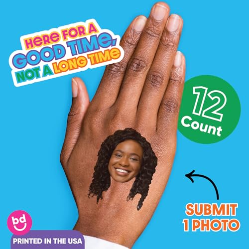 Custom Photo Temporary Tattoos, Set of 12 | Personalized Party Favors