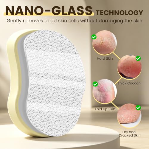 BEZOX Nano Glass Foot File - Compact Callus Remover & Foot Scrubber