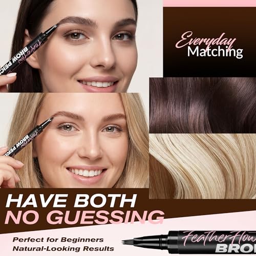 LASHVIEW Eyebrow Pen Waterproof 3D Microblading Brow Pencil 2 Pack