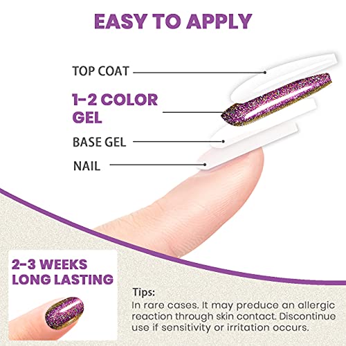 Chameleon Gel Nail Polish Set – Color Changing Holographic 3PC