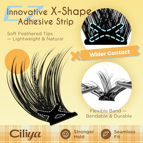Self Adhesive Eyelash Clusters 10-16mm No Glue Needed Waterproof Wispy Press-On Lashes