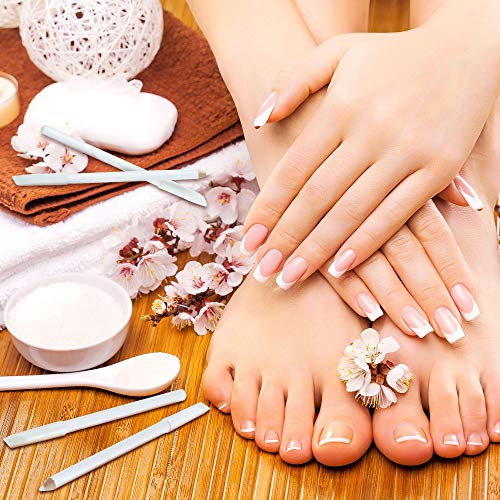 2-in-1 White Nail Pencil with Cuticle Pusher - French Manicure 10-Pack