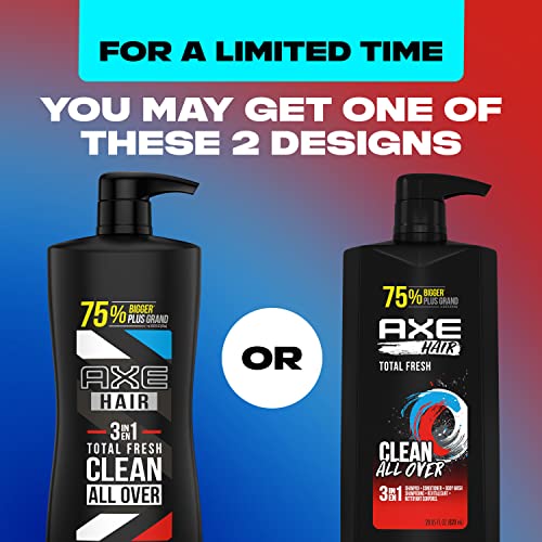 AXE Total Fresh 3-in-1 Body Wash & Shampoo for Men, 28 oz (4 Pack)