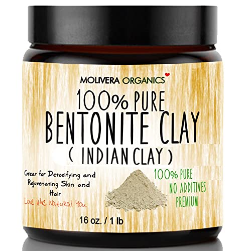Molivera Organics Bentonite Clay 1 lb Pure Natural
