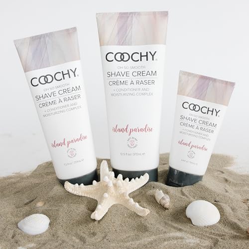 Coochy Shave Cream - Moisturizing Intimate Razor Gel - Island Paradise Scent - 3.4 Fl Oz