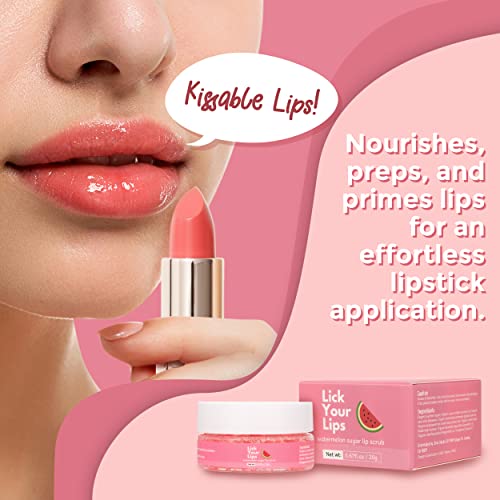 Watermelon Sugar Lip Scrub Exfoliator with Brush – Vegan
