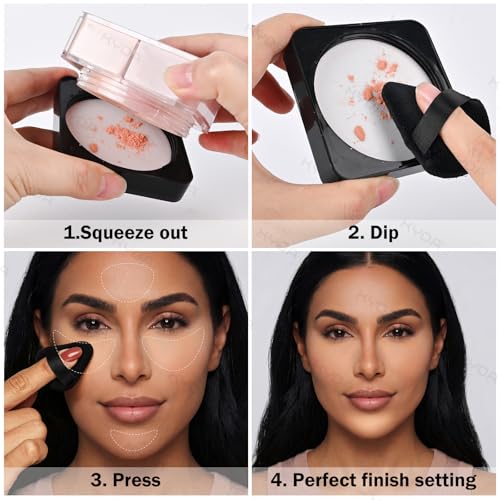 KYDA Dual-Tone Loose Setting Powder with Puff