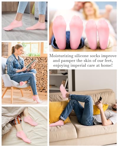 Moisturizing Silicone Socks for Dry Cracked Feet - Golbylicc