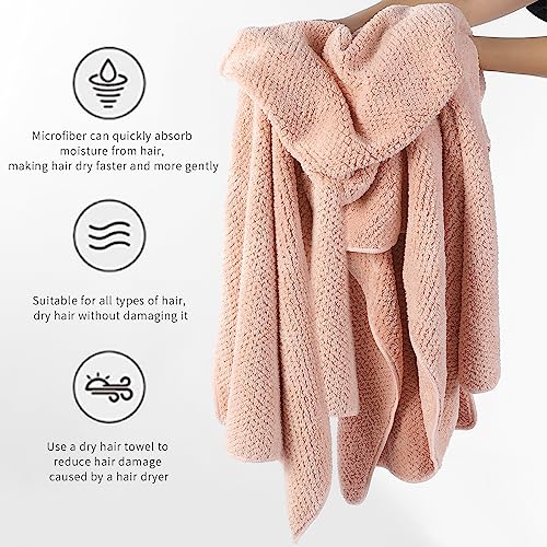 Microfiber Hair Towel - Quick Dry, Ultra Absorbent, 20x40 inch Green