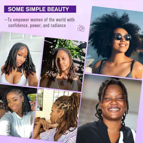 Tight Afro Kinky Bulk Human Hair for Dreadlock Extensions 100% Human Hair,120g 4 Packs 10 Inches Long,Natural Black #1B,Repair Extensions,Making Locs or Braids, with Needles and Hairpin