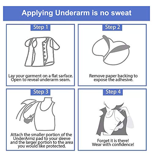 Underarm Sweat Pads for Men & Women - 100 Disposable Absorbent Pads