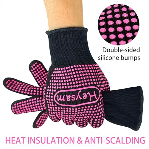 Heat-Resistant Gloves for Hair Styling Tools - 2 Pack
