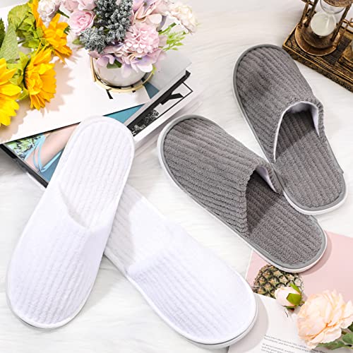 SATINIOR 18 Pairs House Slippers for Guests- Washable Thick Spa Slippers Non Slip Indoor for Hotel Home, Women & Men