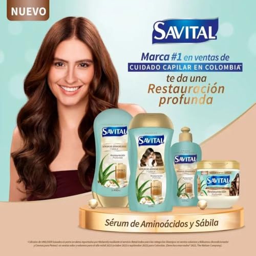 Savital Hair Care Set with Shampoo, Conditioner, Treatment & Styling Cream – Collagen & Aloe Vera for Damaged Hair Repair