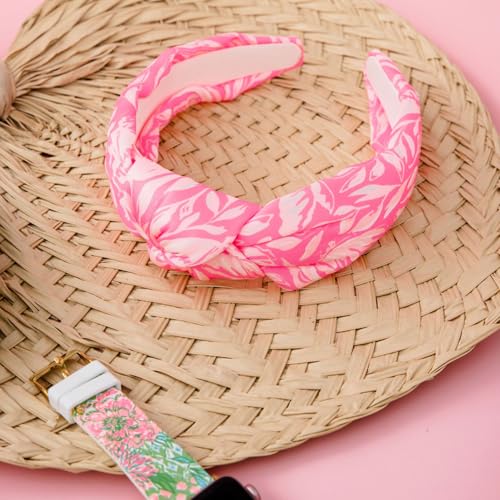 Lilly Pulitzer Top Knot Headband for Women, Colorful Knotted Headband, Cute Hair Accessories for Women & Girls, Tulip to Tango