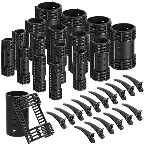 Magnetic Hair Rollers Set 48pc with Clips & Net 4 Sizes